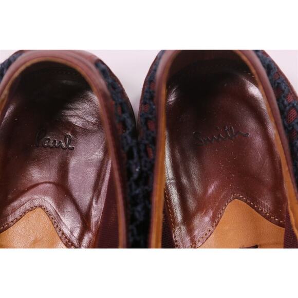 Paul Smith Oxblood Captoe Netted Oxford Leather Dress Shoes Eu 43 - US 10 - Picture 12 of 13